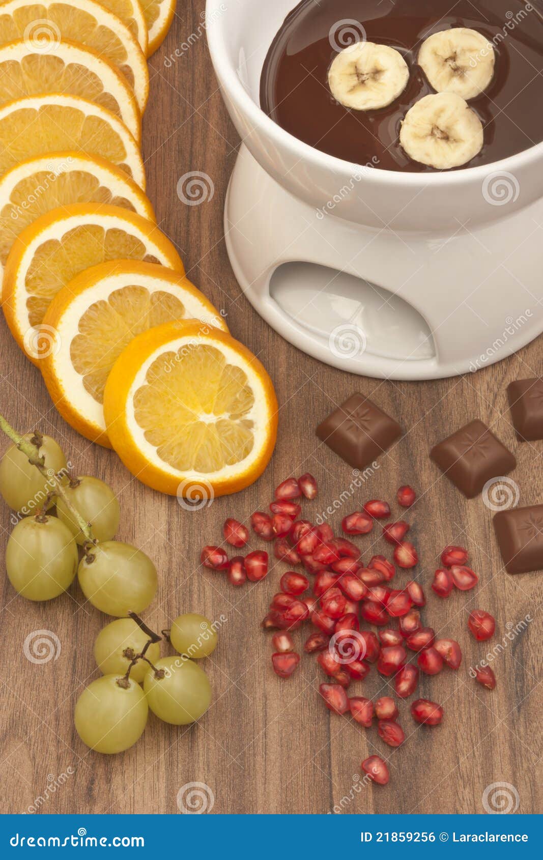 Chocolate Fondue with Fruits Stock Photo Image of dish, breakfast