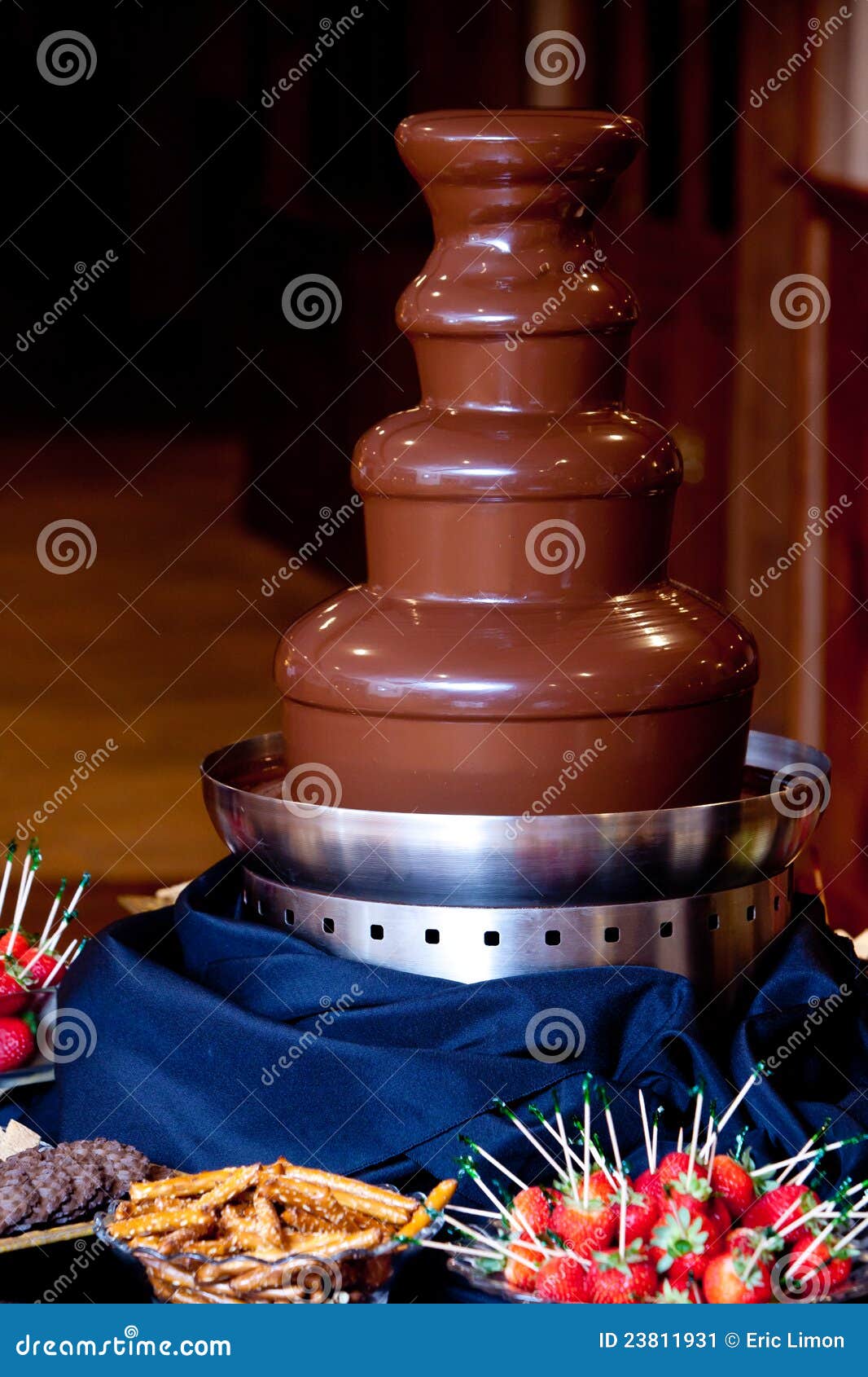 Chocolate Fountain Iced Cake RoyaltyFree Stock Image CartoonDealer
