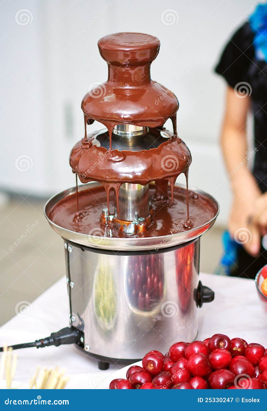 Chocolate fountain stock image. Image of chocoholic, flavor 25330247