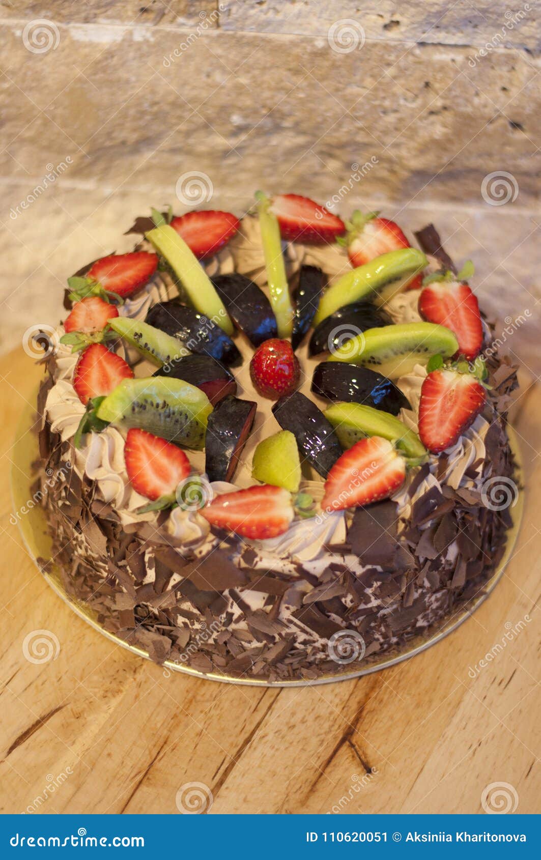 Chocolate Fruit Cake Stock Image Image Of Traditional
