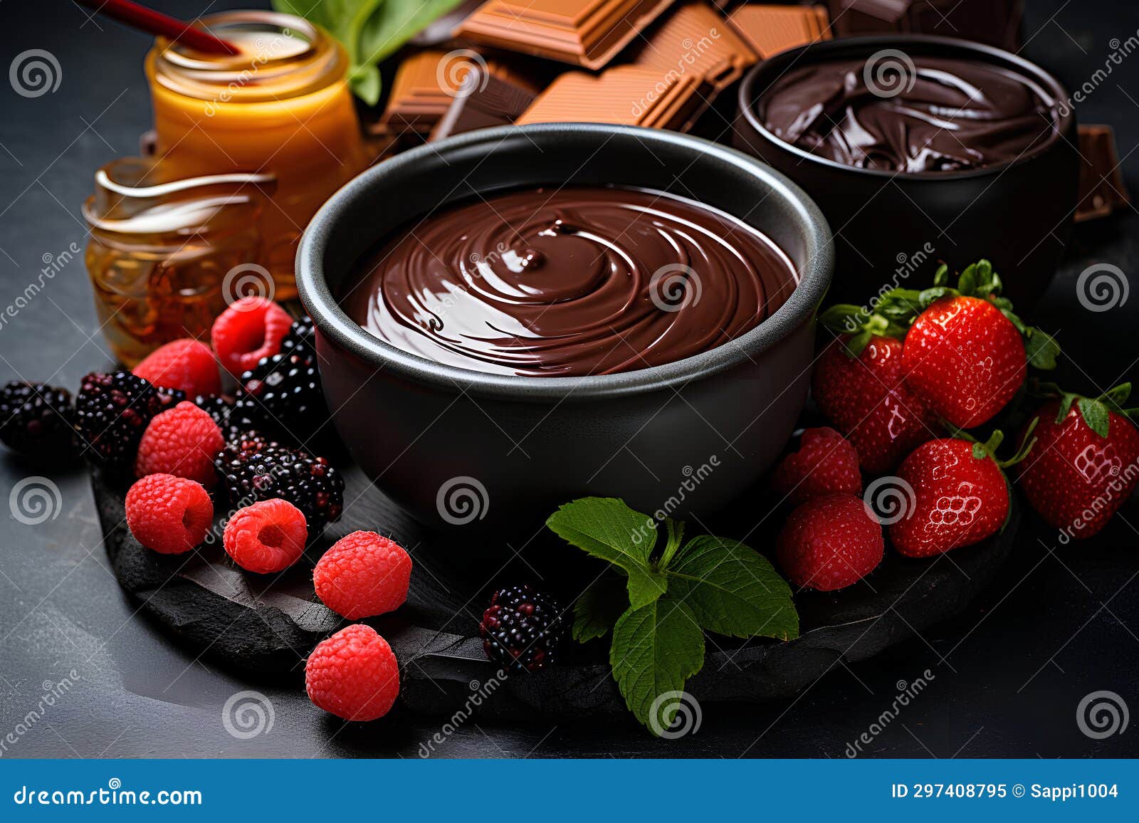 Chocolate Ganache with Ingredients Stock Image Image of domestic, brownie 297408795