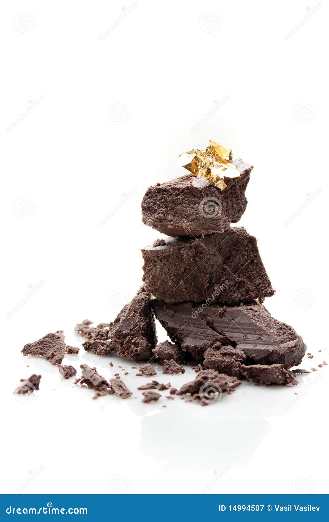 Chocolate and gold stock image. Image of candy, nutrient 14994507