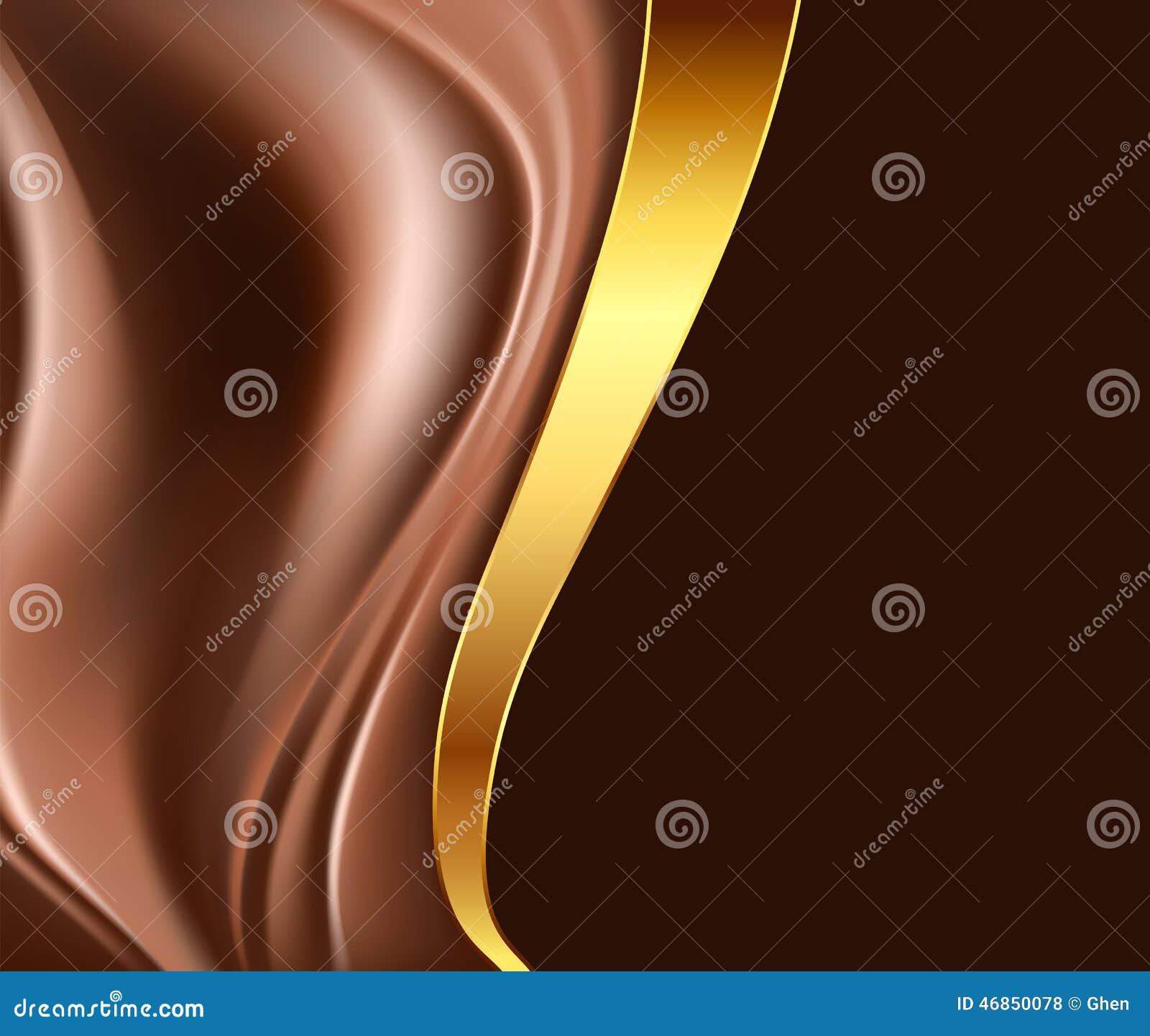 Chocolate and Gold Background Stock Vector Illustration of curve, shiny 46850078
