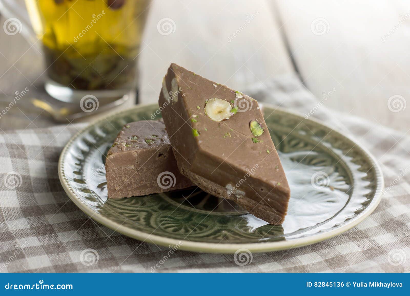 Chocolate halva cake stock photo. Image of cake, dessert 82845136