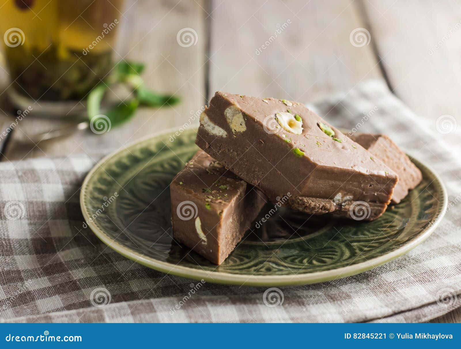 Chocolate halva cake stock image. Image of background 82845221