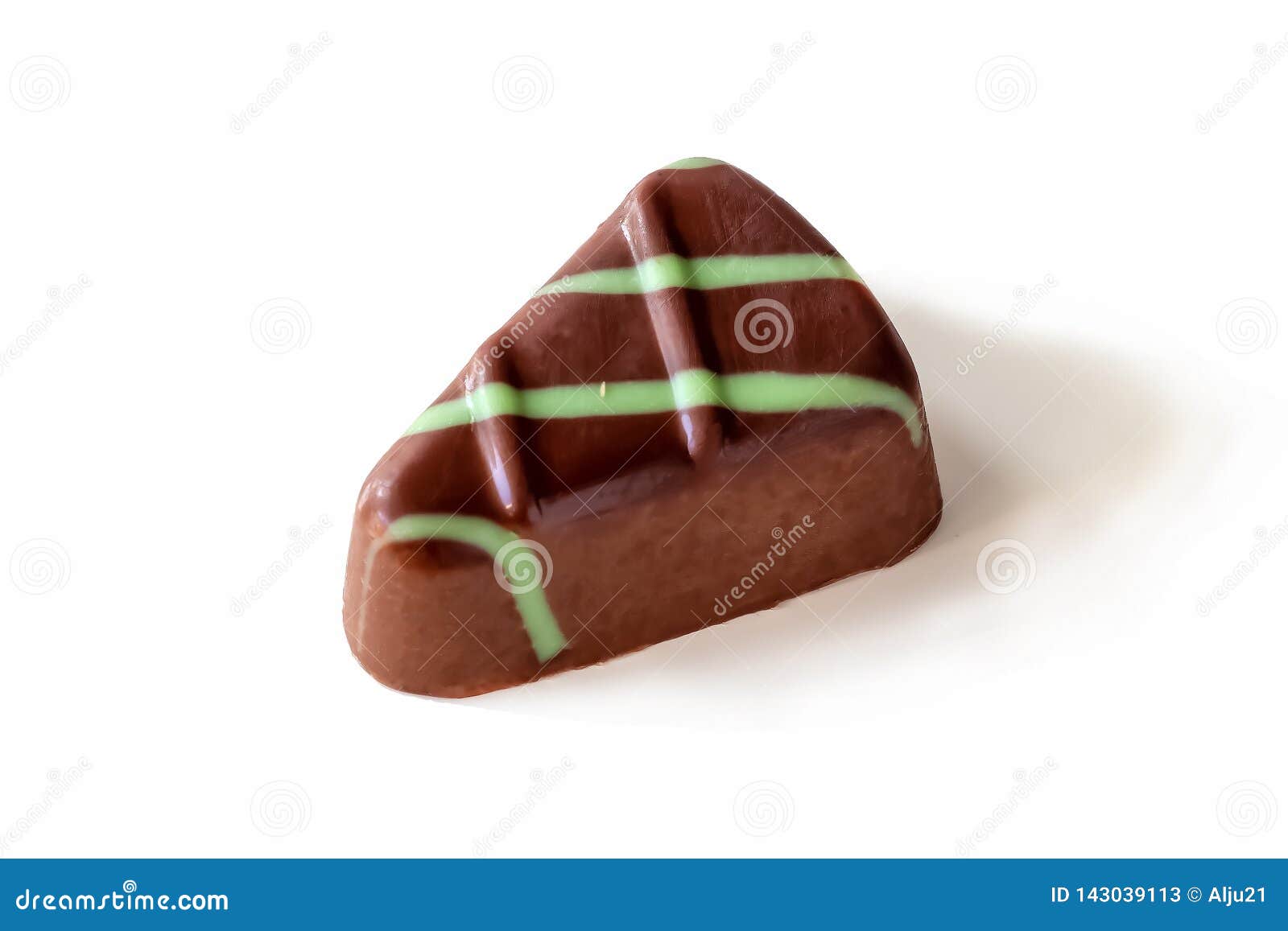 Chocolate Handmade Candy Shape Of Triangle. Stock Image Image of