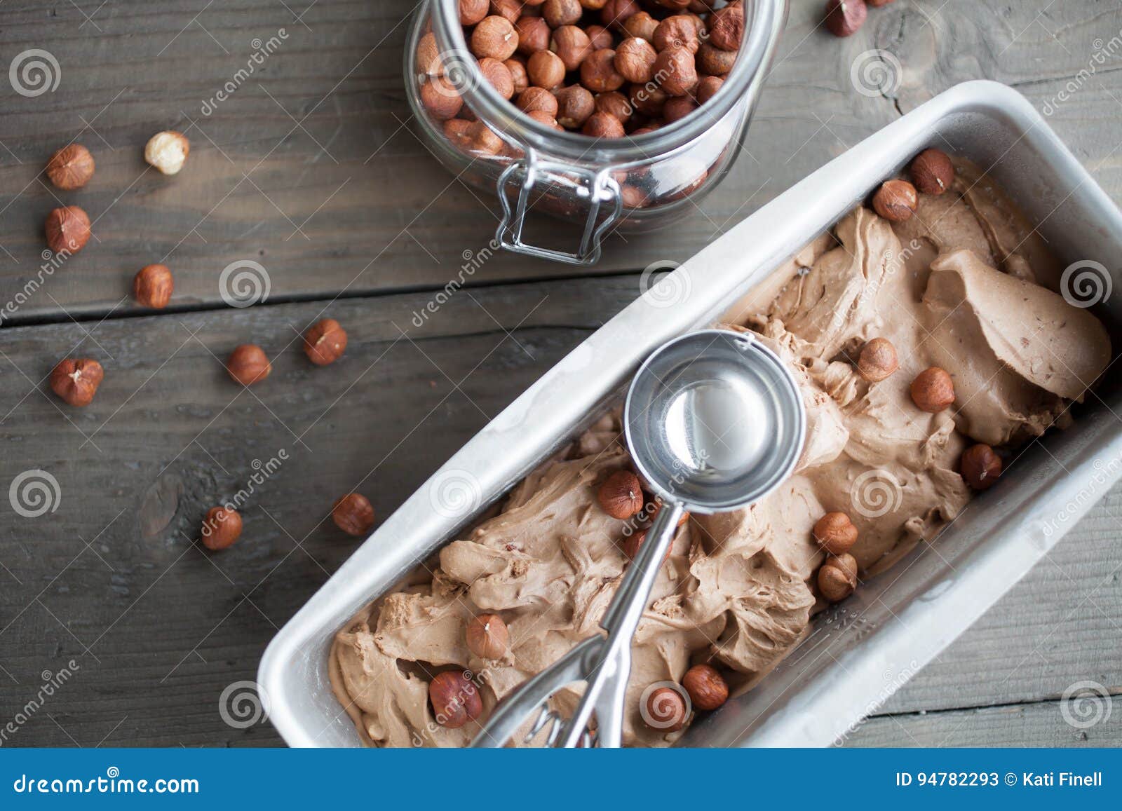 Chocolate And Hazelnut Cake With Chocolate Glaze Stock Photo