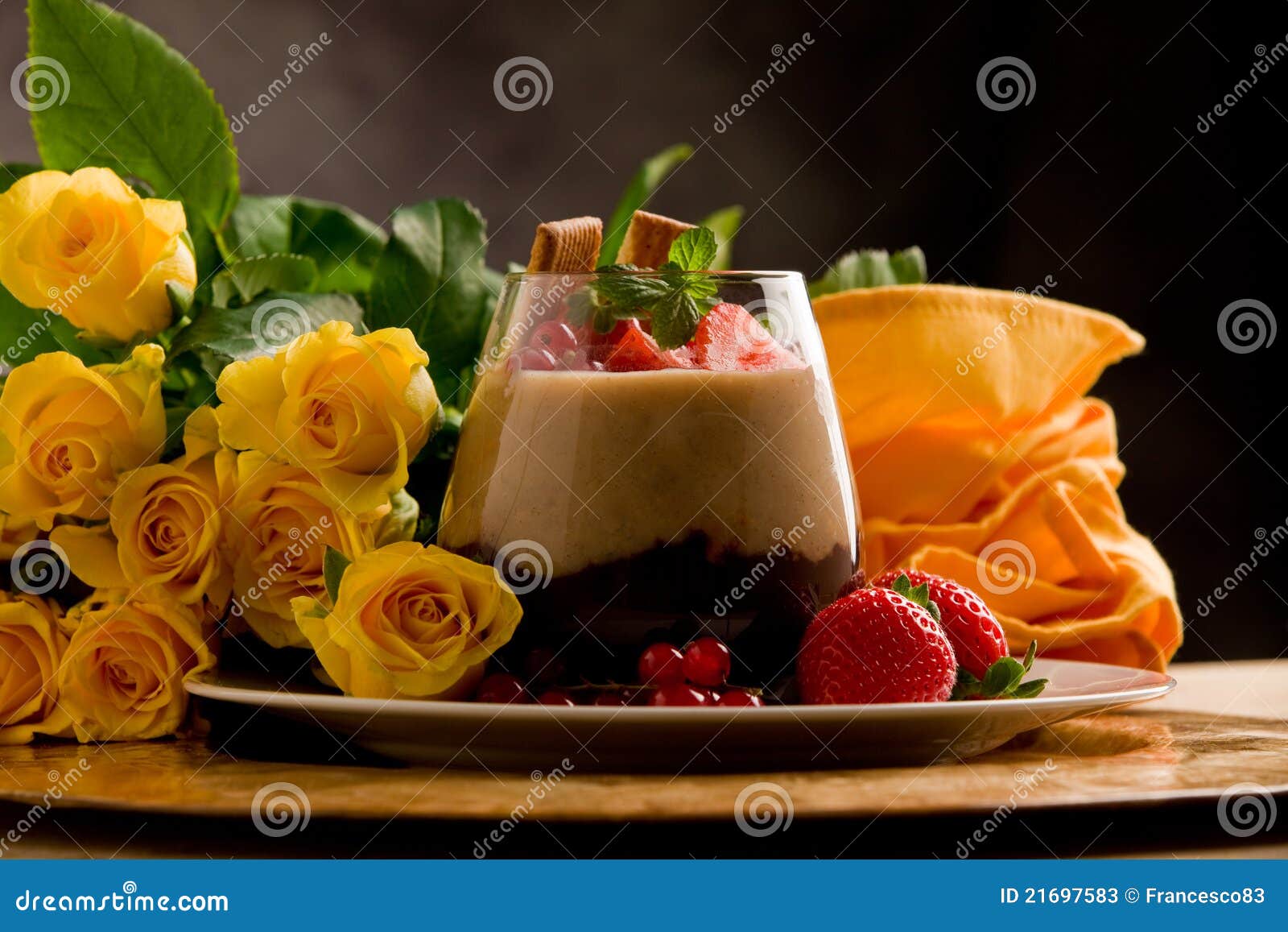 Chocolate And Hazelnut Cake With Chocolate Glaze Stock Photo