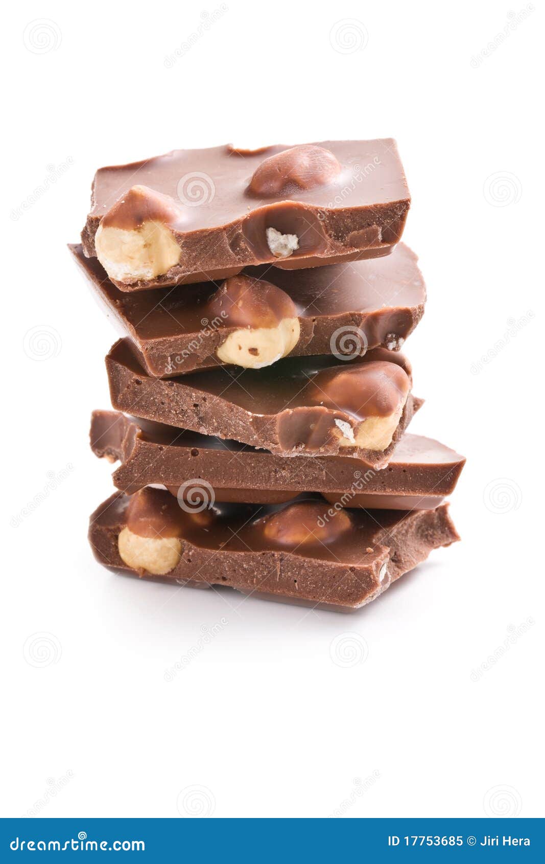 Chocolate with hazelnuts stock image. Image of eating 17753685