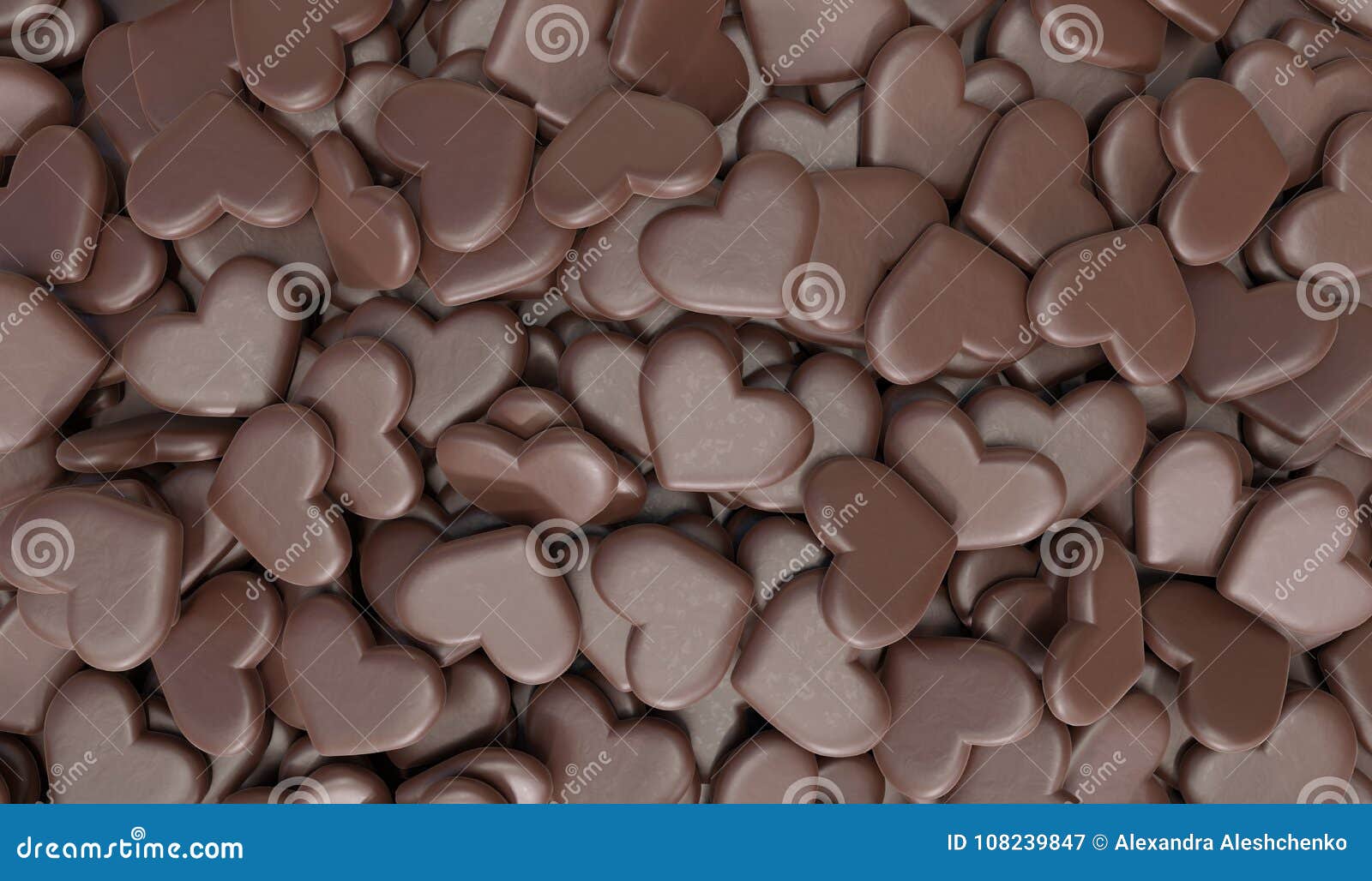 Chocolate Hearts Background Stock Illustration ...