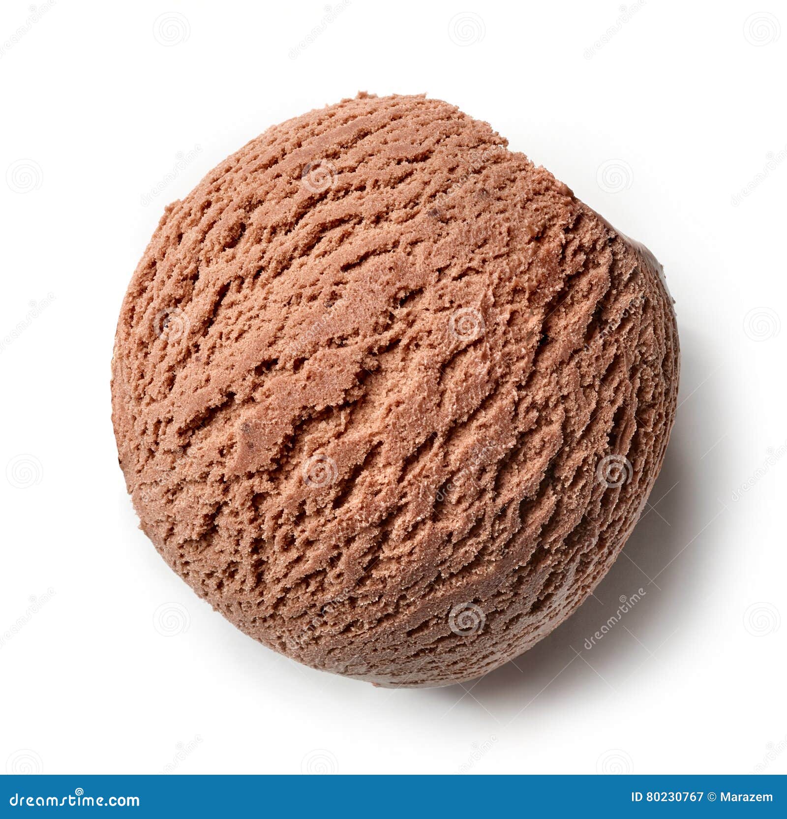 Free Photo  Chocolate ice cream scoop ball with chocolate chips