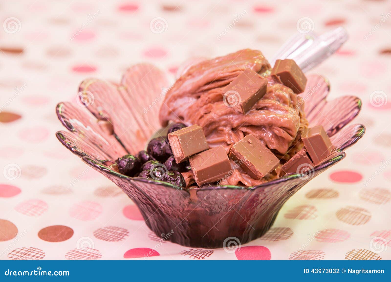 Chocolate ice cream stock photo. Image of food, life 43973032