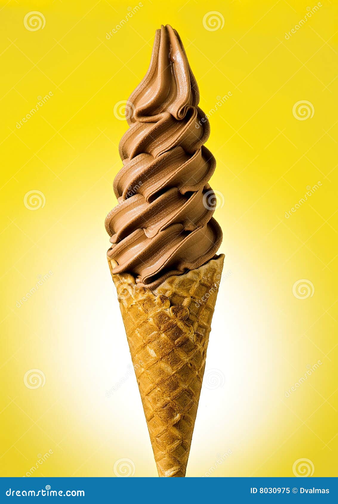 Chocolate Ice Cream Cone. Royalty Free Stock Photo Image 8030975