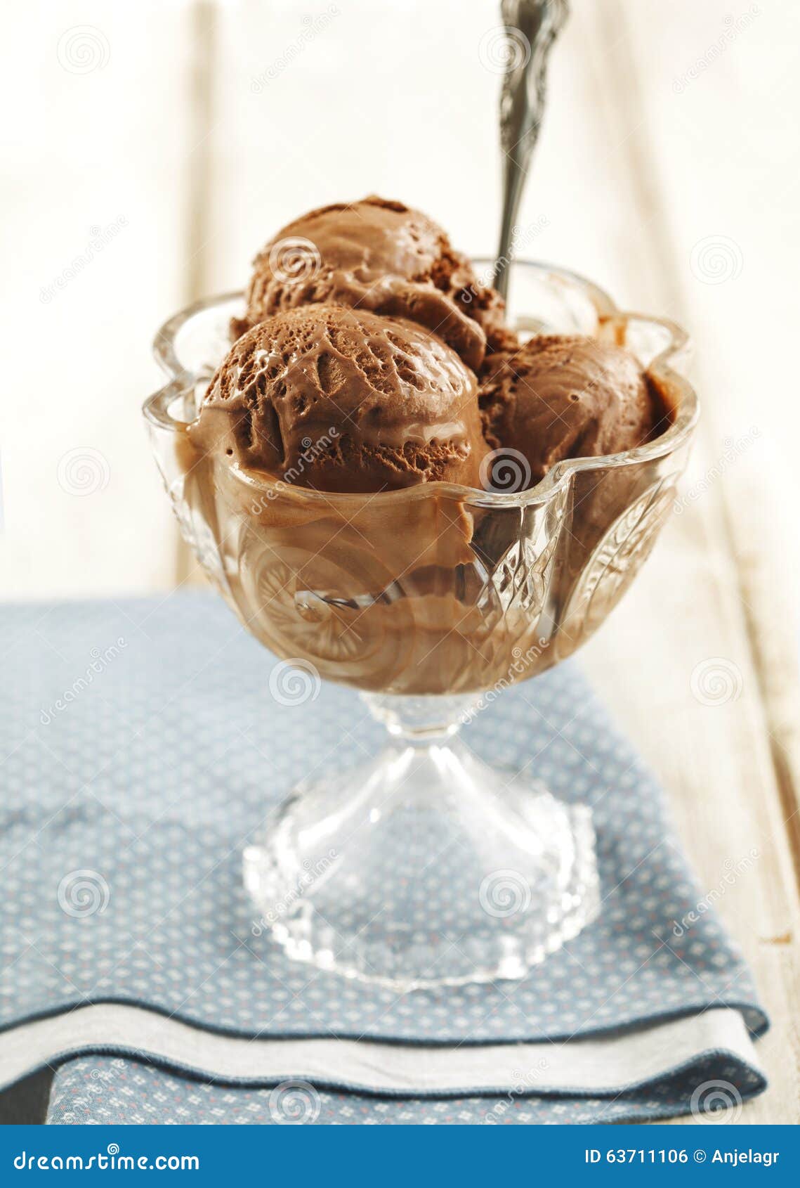 Chocolate ice cream stock photo. Image of snack, cold 63711106
