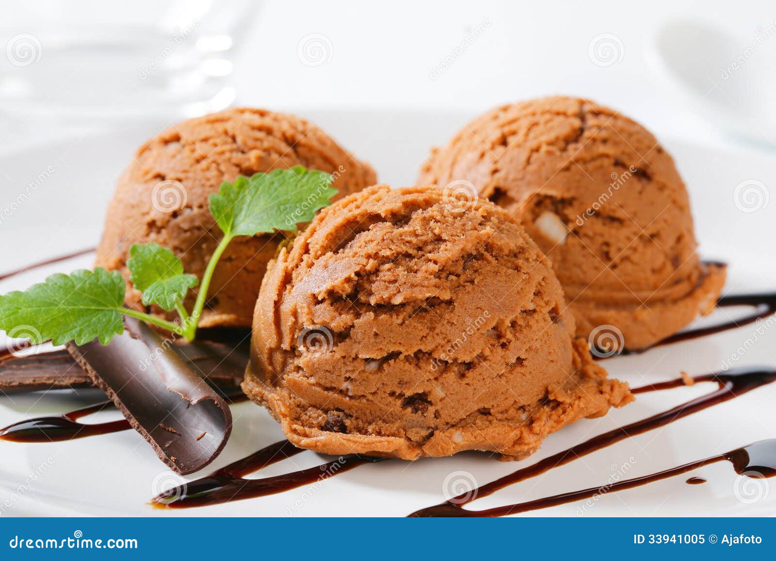 Chocolate ice cream stock image. Image of brown, garnish 33941005