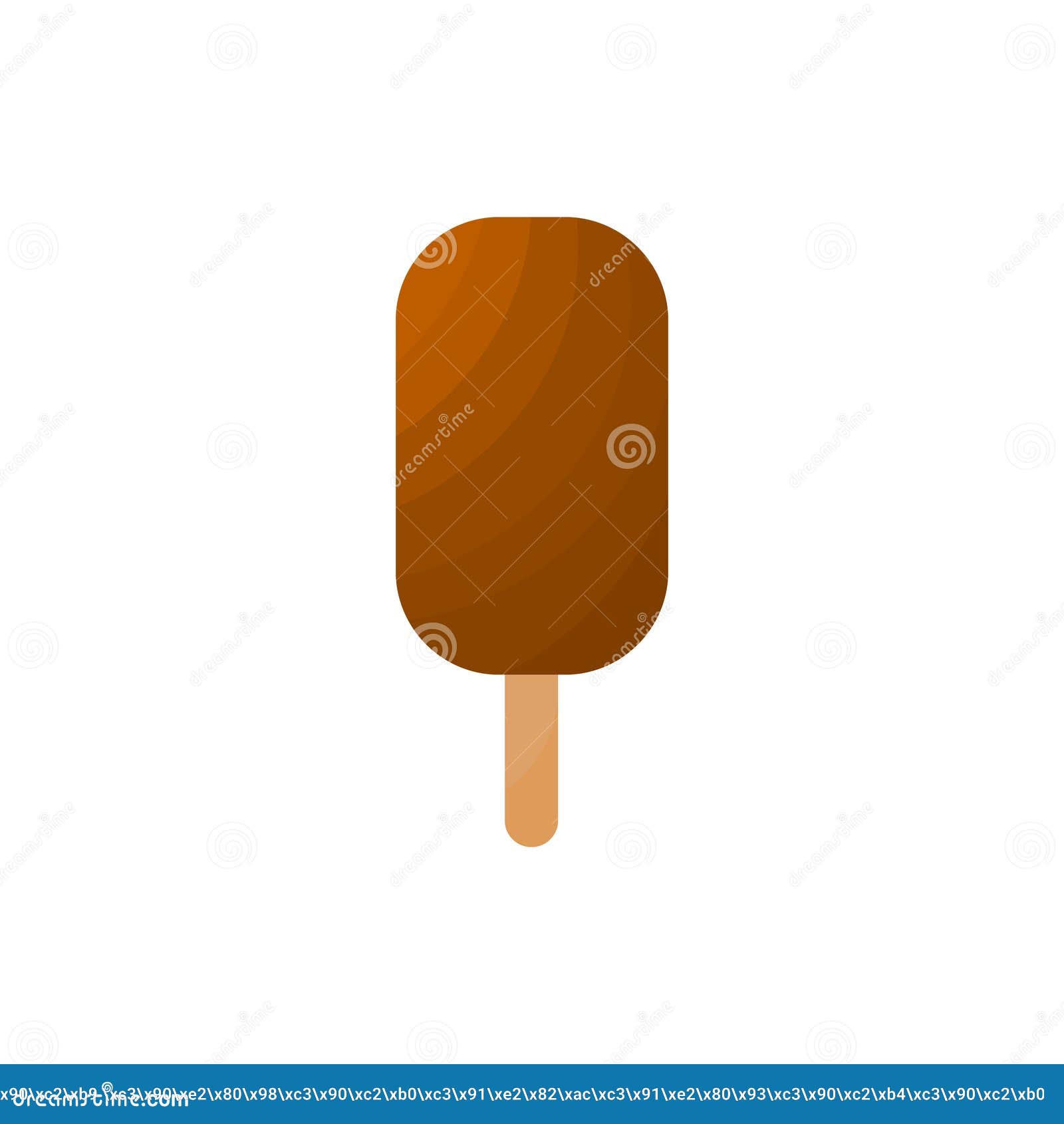 Chocolate Ice Cream Vector Isolated on White Background Stock Vector ...