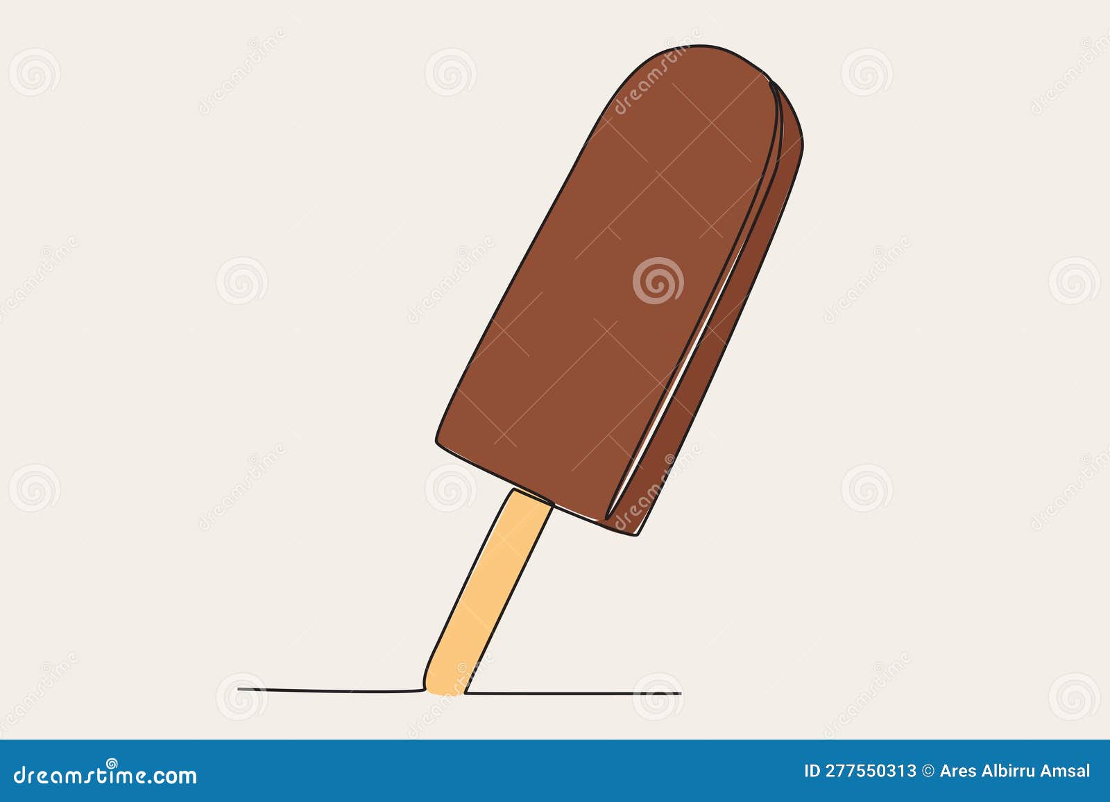 A chocolate ice cream stock vector. Illustration of dark 277550313