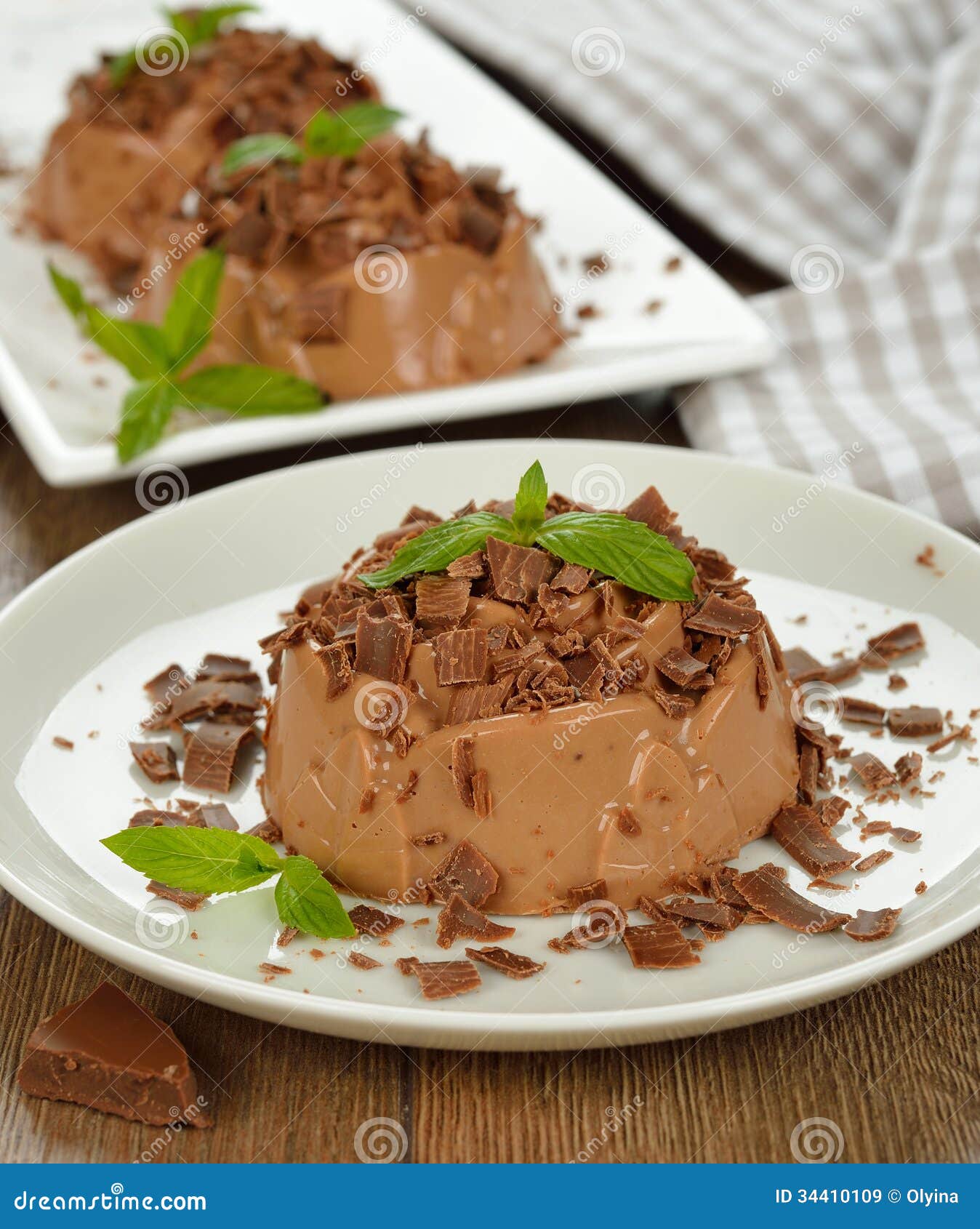Chocolate jelly stock image. Image of pudding, gourmet 34410109