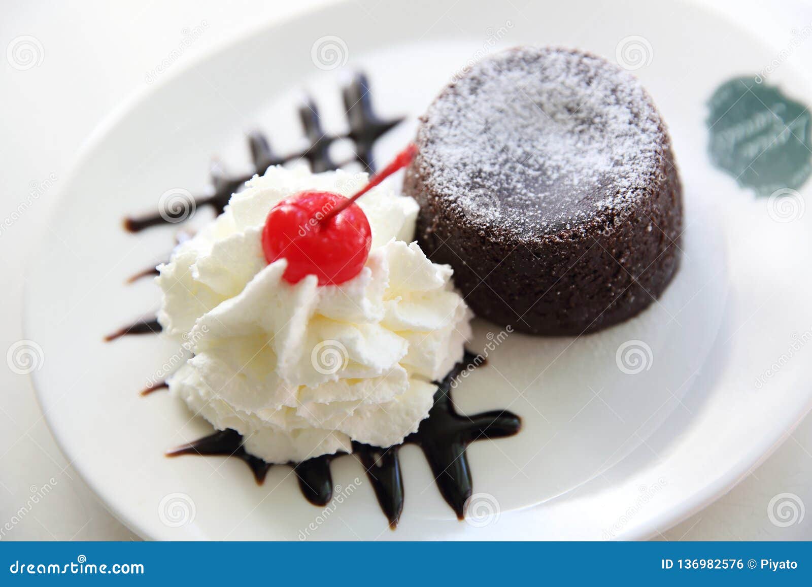 Chocolate Lava Cake with Ice Cream Stock Photo Image of buffet, gooey