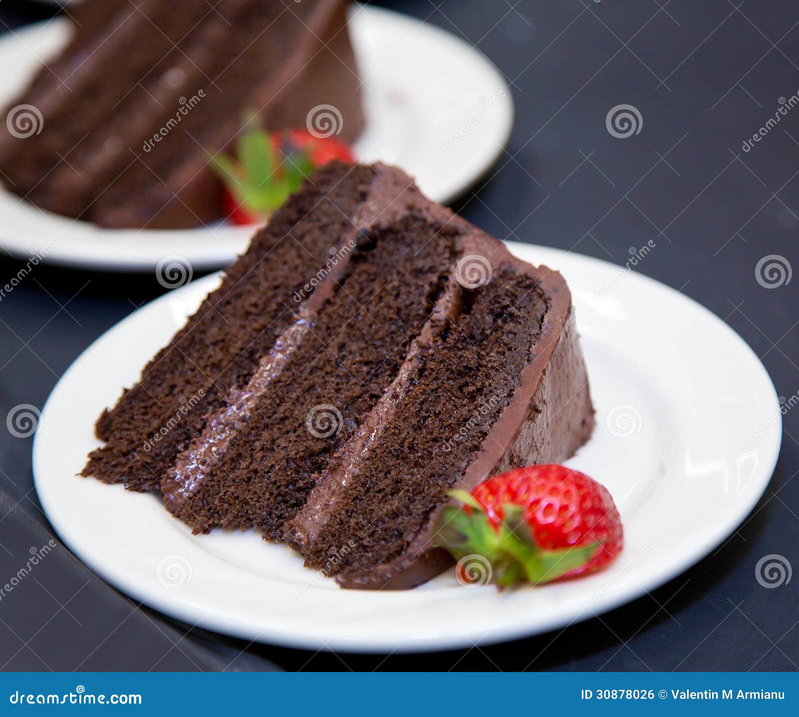 chocolate layer cake - slice