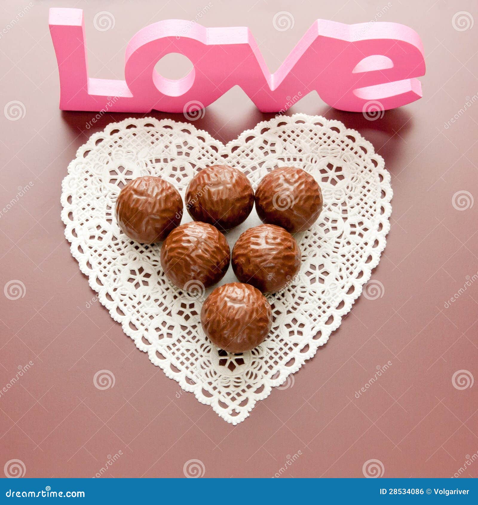 Chocolate with love. stock photo. Image of candy, love 28534086