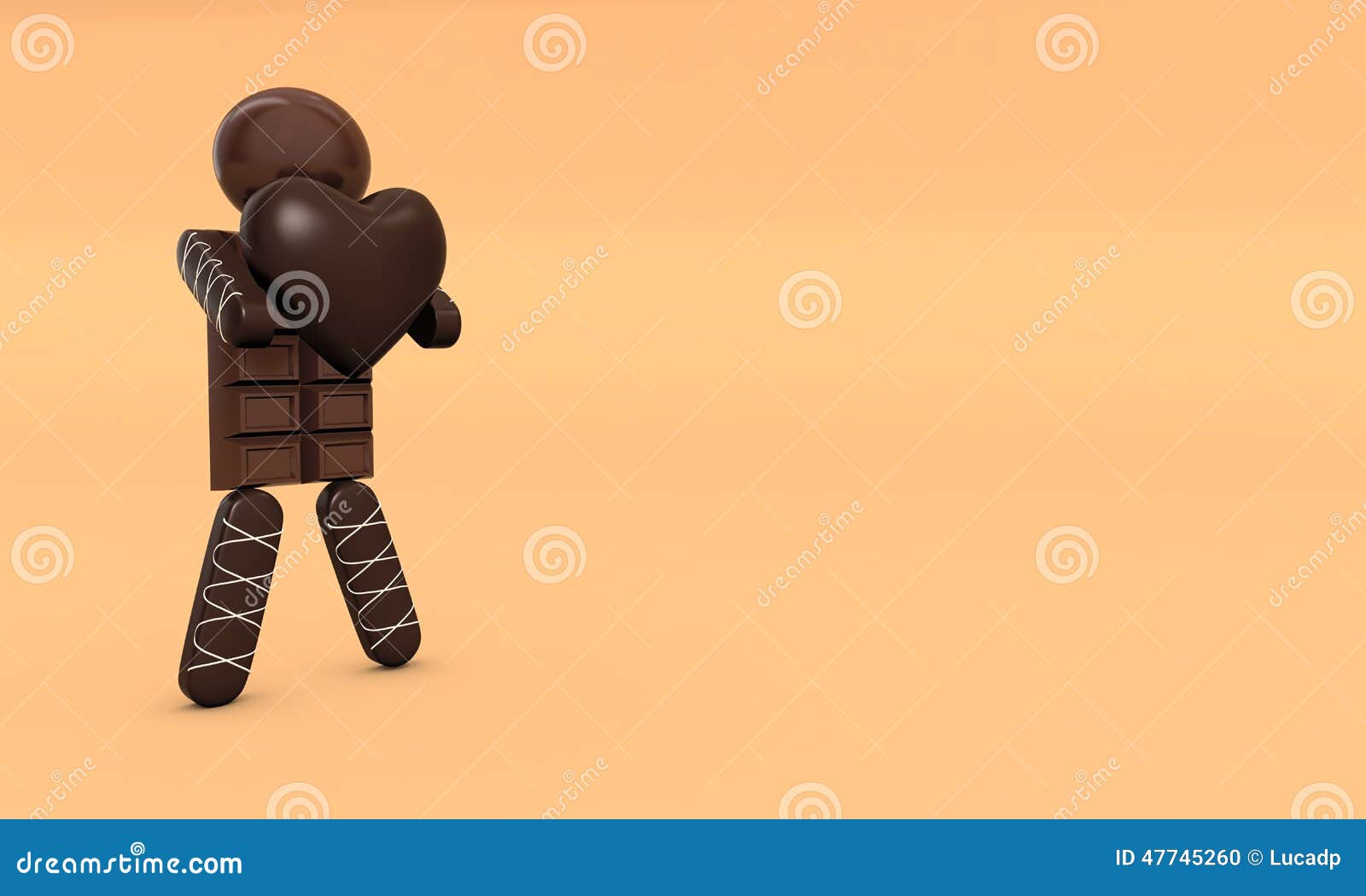 Chocolate man stock illustration. Illustration of delicious 47745260