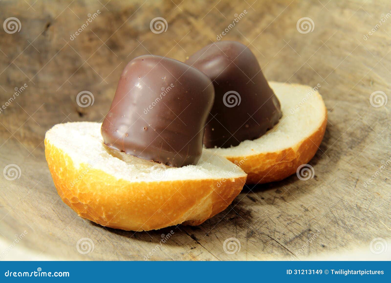 Chocolate marshmallows stock image. Image of bread, cake 31213149
