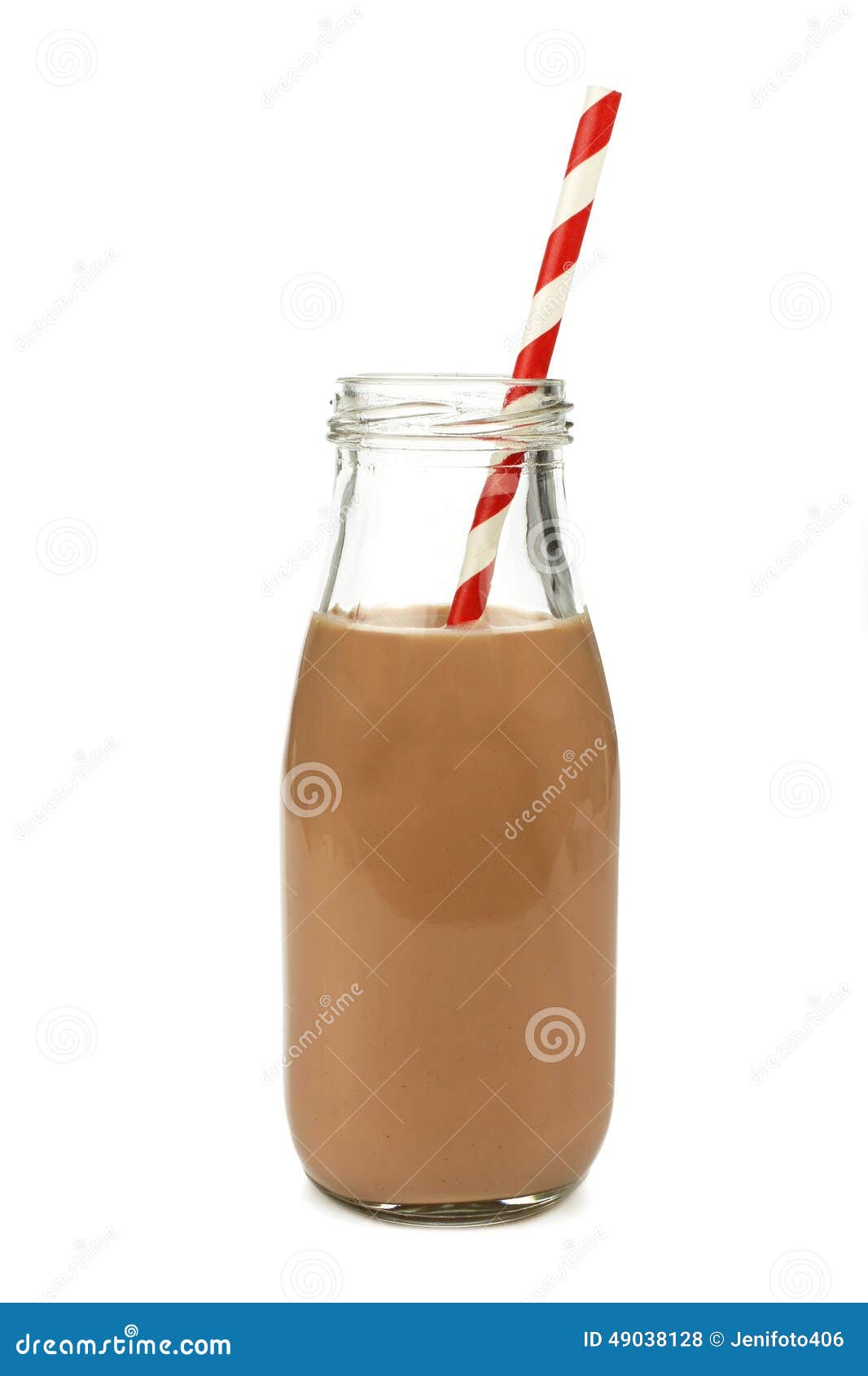 Chocolate Milk in Bottle Isolated Stock Photo Image of shake, drink