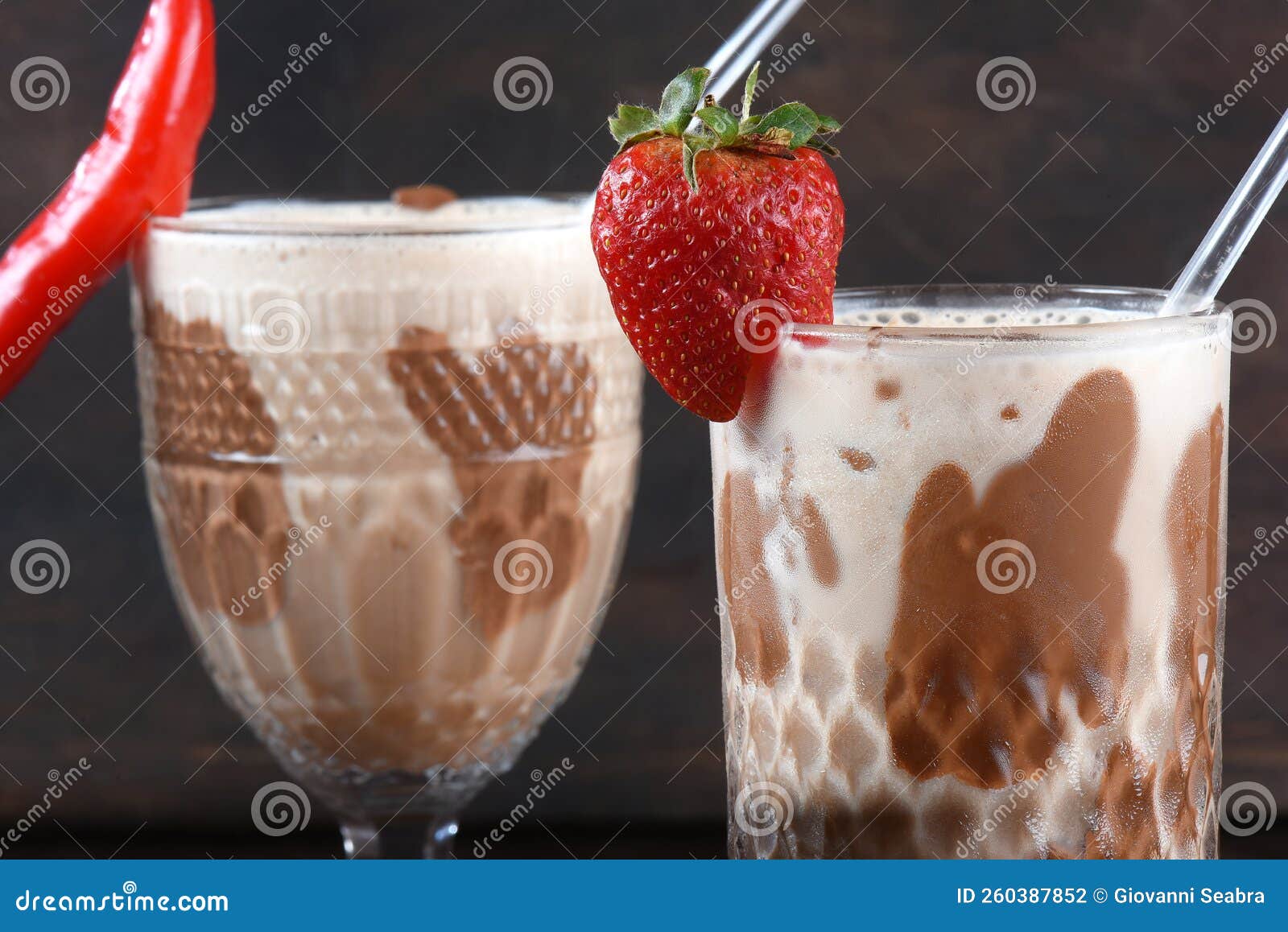 Chocolate Milk Cream Ice Cream Alcoholic Drink Stock Photo Image of