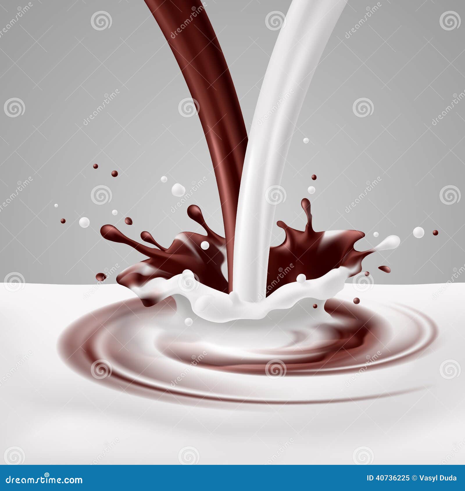 Chocolate and milk mix stock vector. Illustration of liquid 40736225
