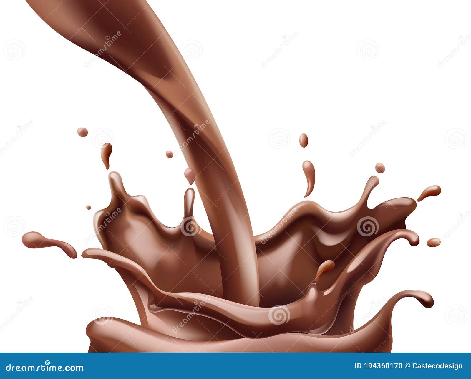 chocolate milk splash vector