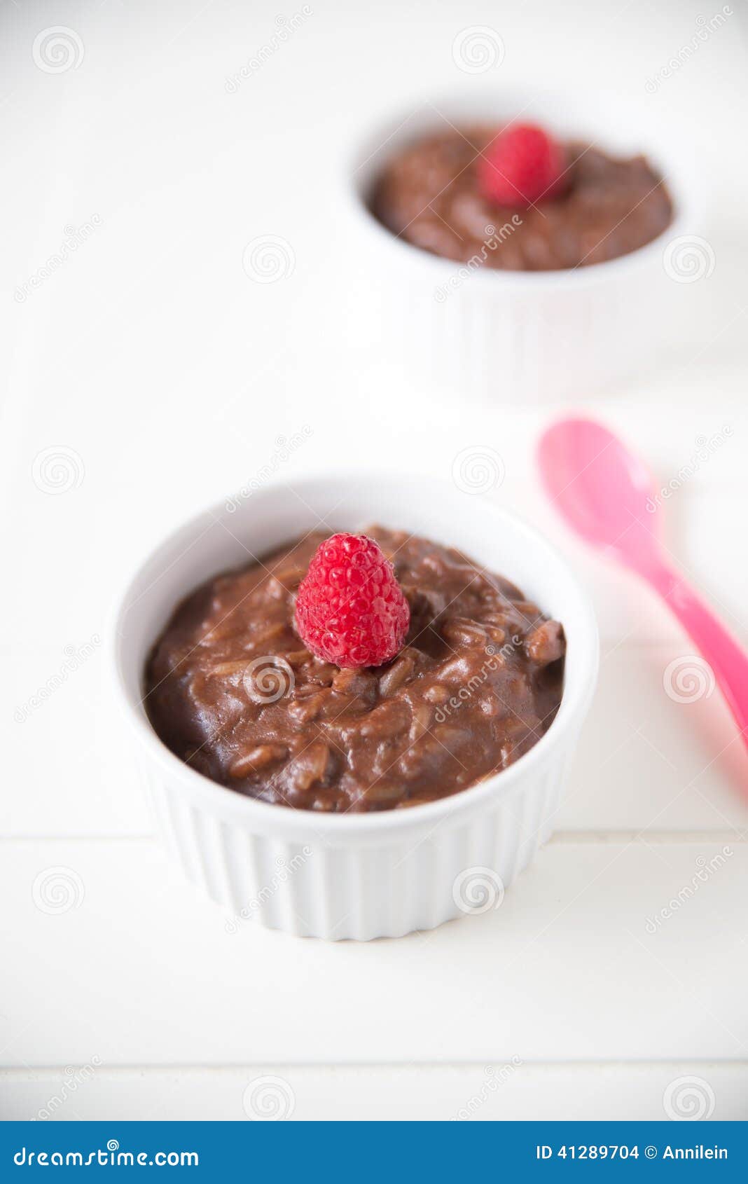 Chocolate Milk Rice Pudding Stock Photo Image of melted, berry 41289704