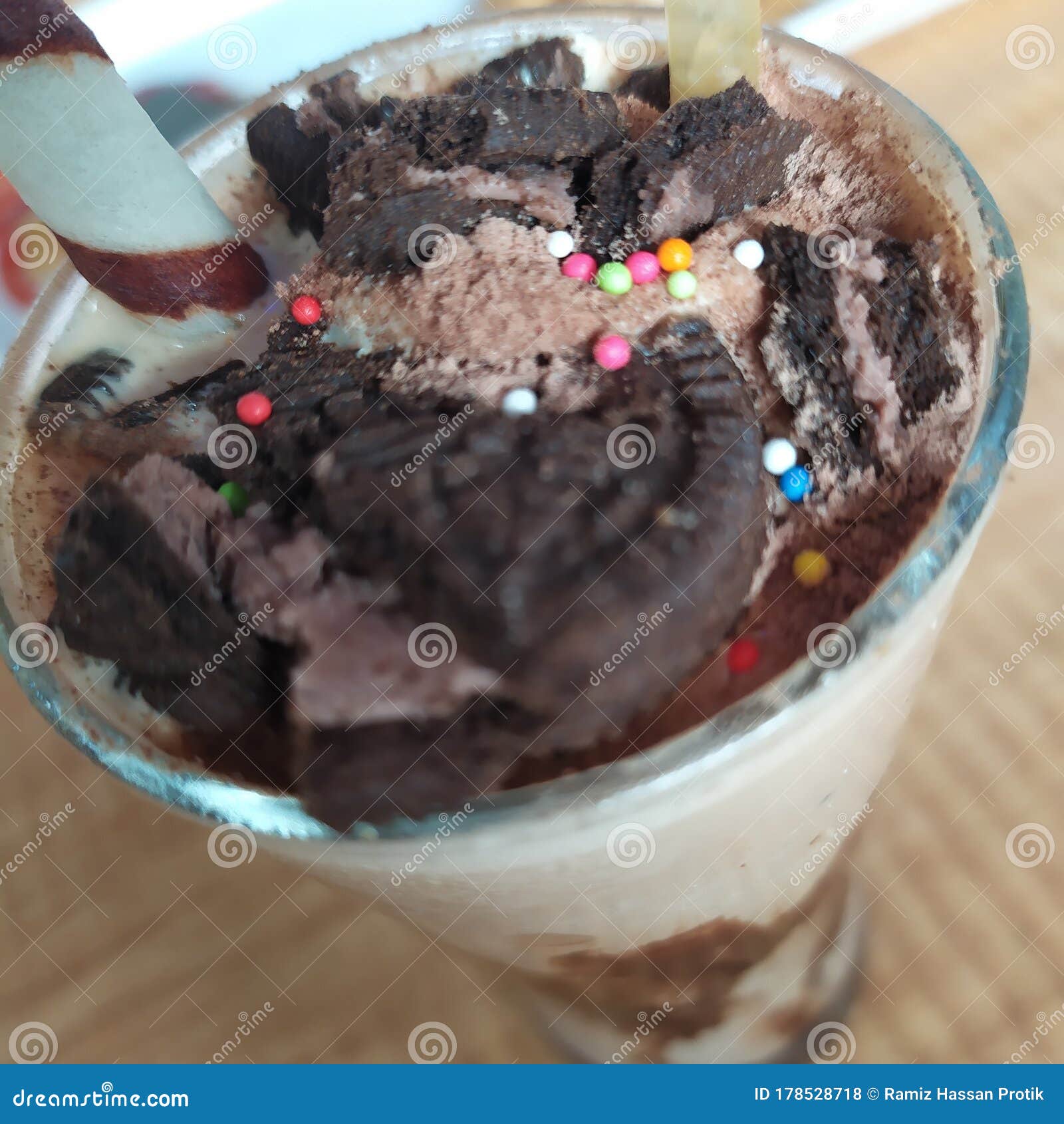 Chocolate Milkshake stock photo. Image of meal, dessert ...
