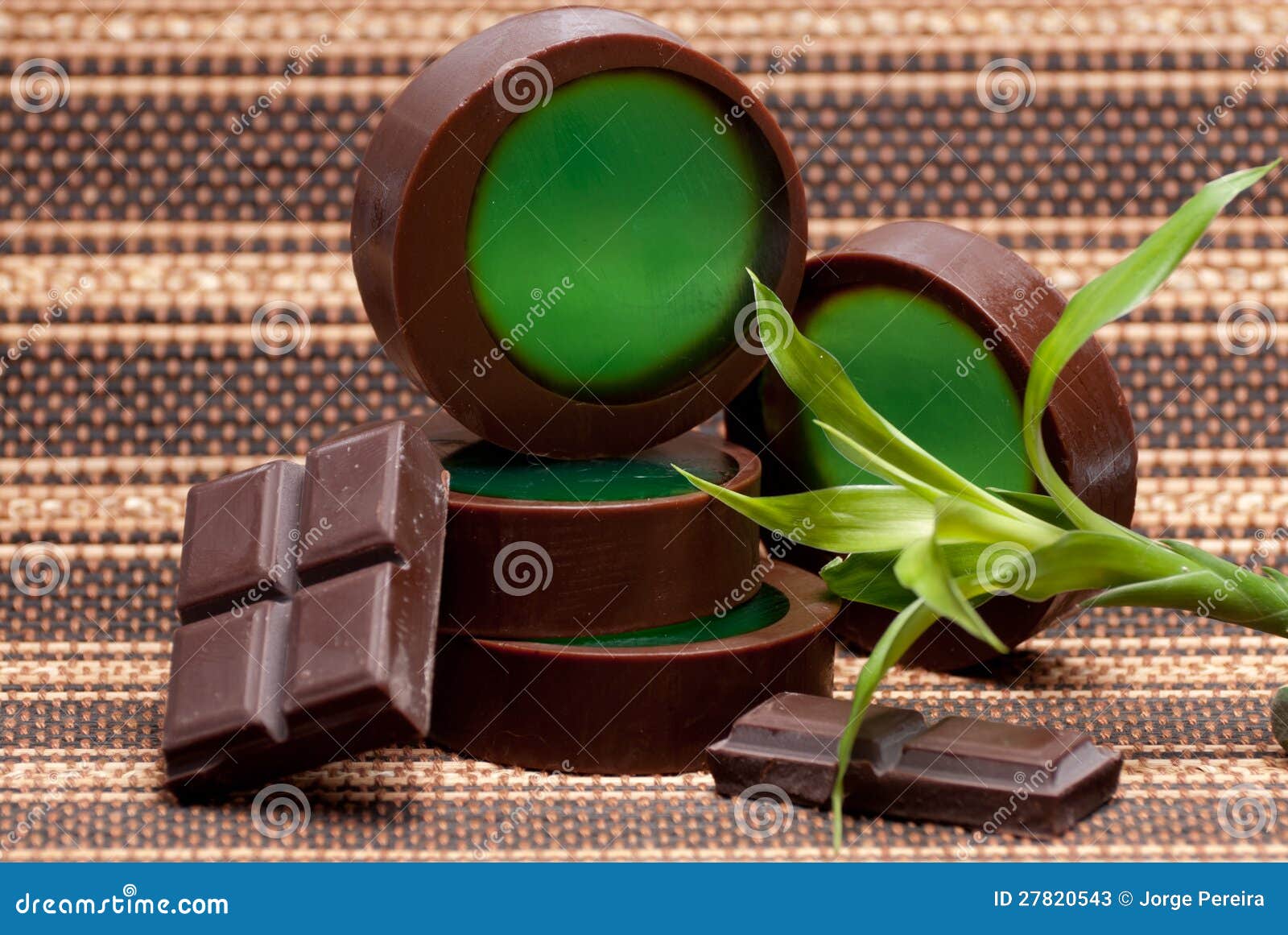 Chocolate and mint soap stock image. Image of purity 27820543