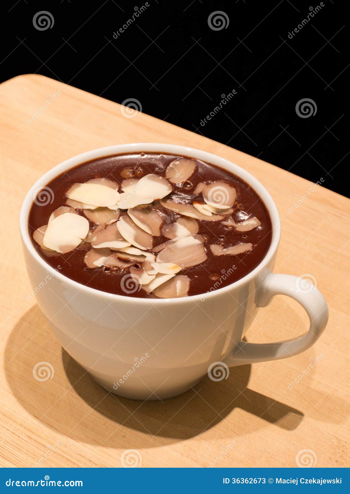 Chocolate Mousse with Almond Stock Image Image of mousse, gourmet