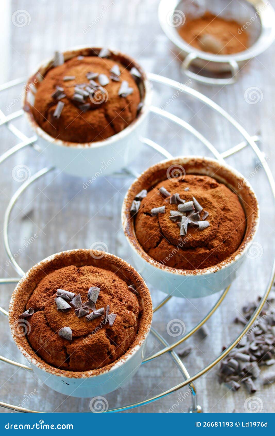 Chocolate Muffins with Caramel Filling. Stock Image Image of filling