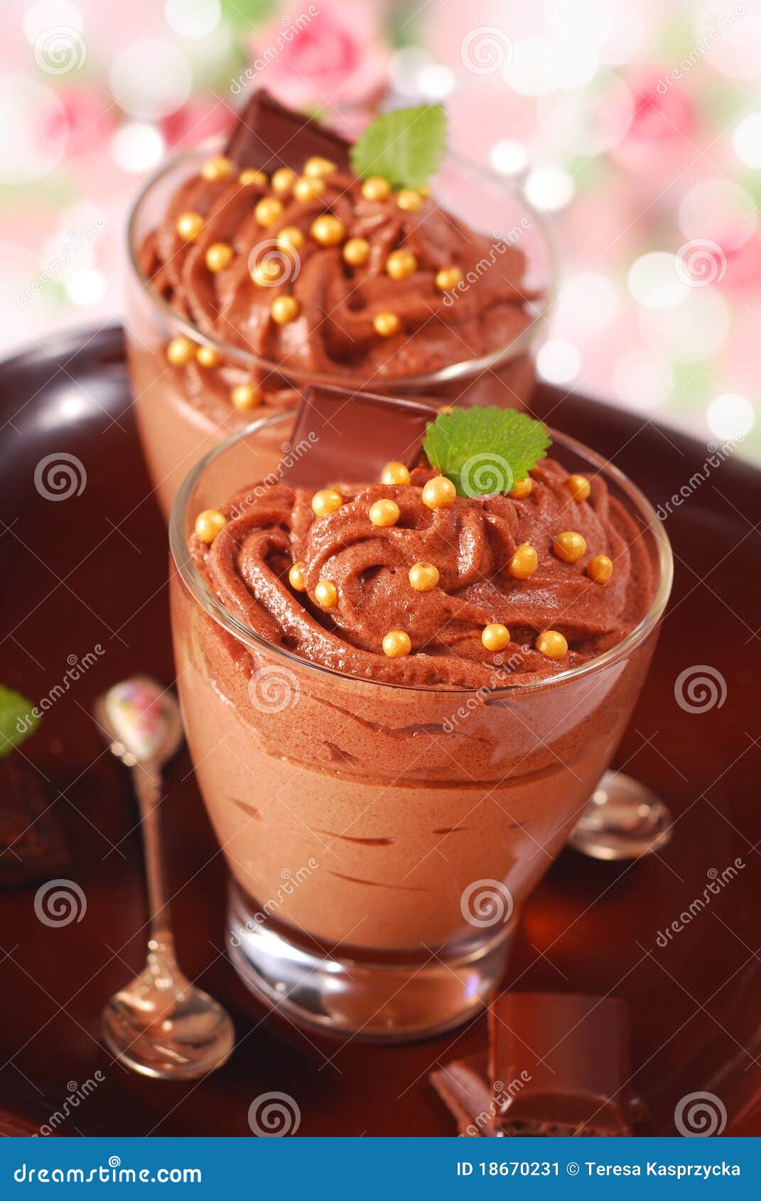 chocolate and nougat mousse