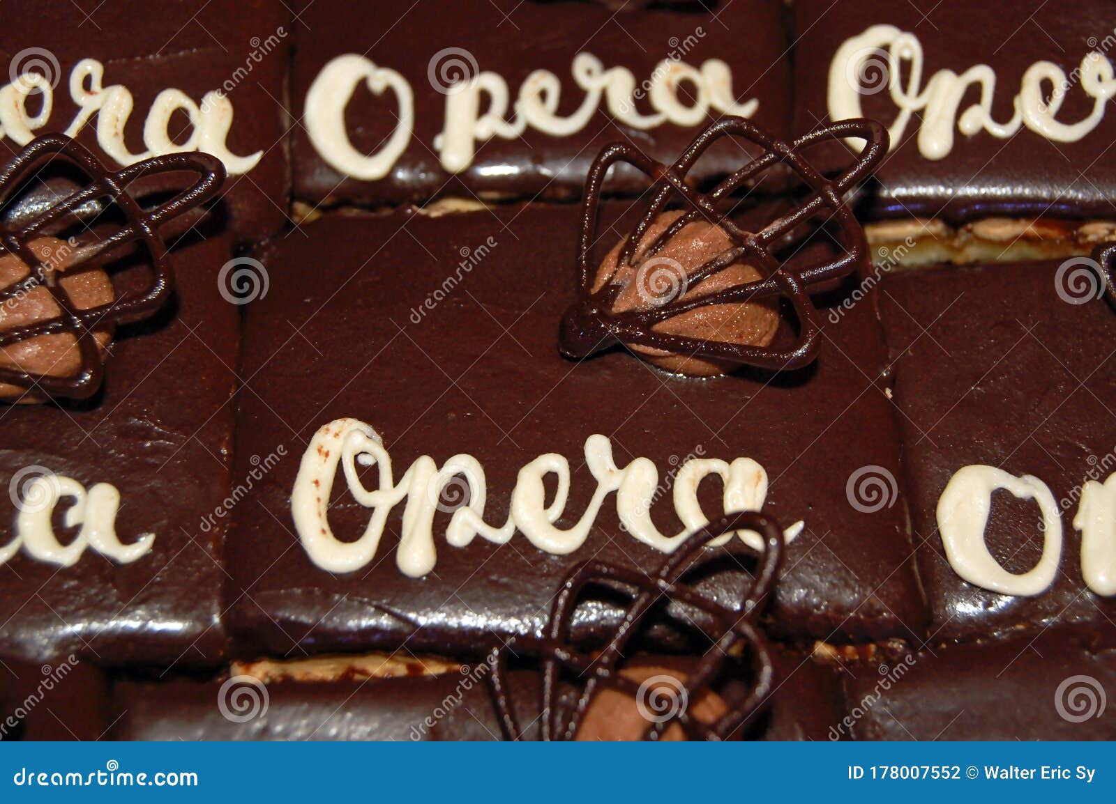 Chocolate Opera Cake As Part of Food Dessert Stock Photo Image of