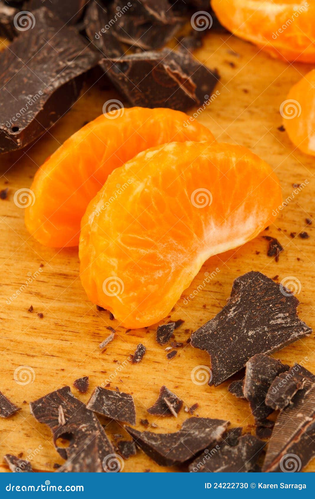 Chocolate and Orange Wedges Stock Photo - Image of food, photograph