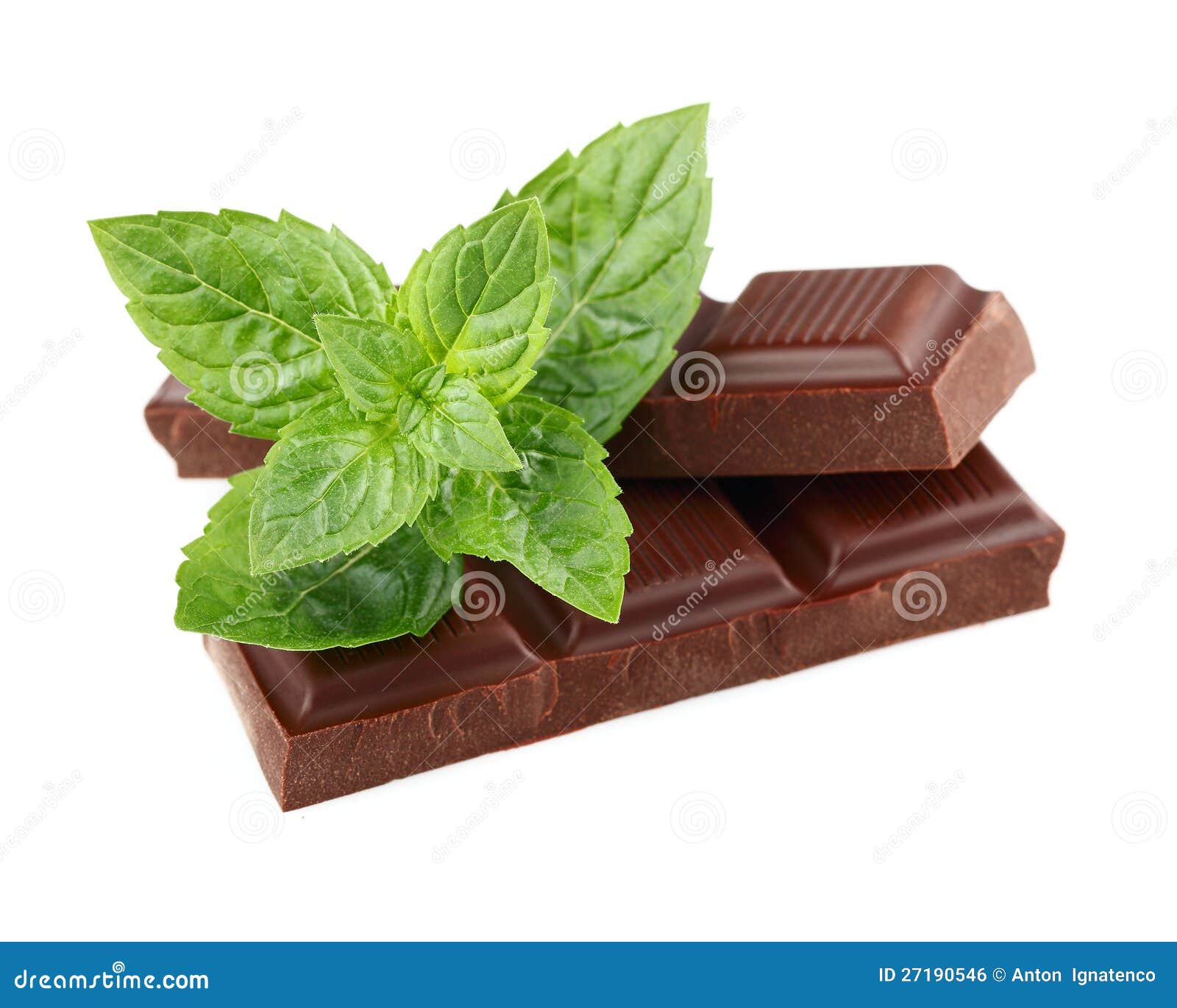 Chocolate Oscuro Con La Menta Foto de archivo Imagen de casero