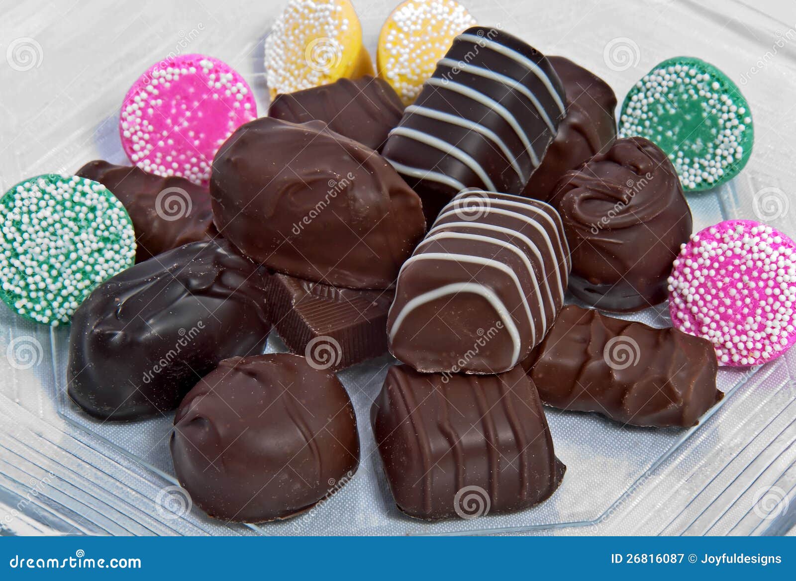 Chocolate and Pastel Mint Candies Stock Image Image of horizontal
