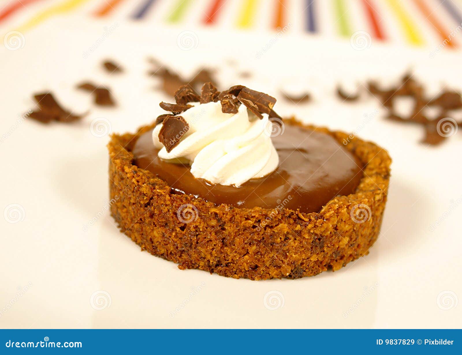 Chocolate pie stock image. Image of chantilly, food ...