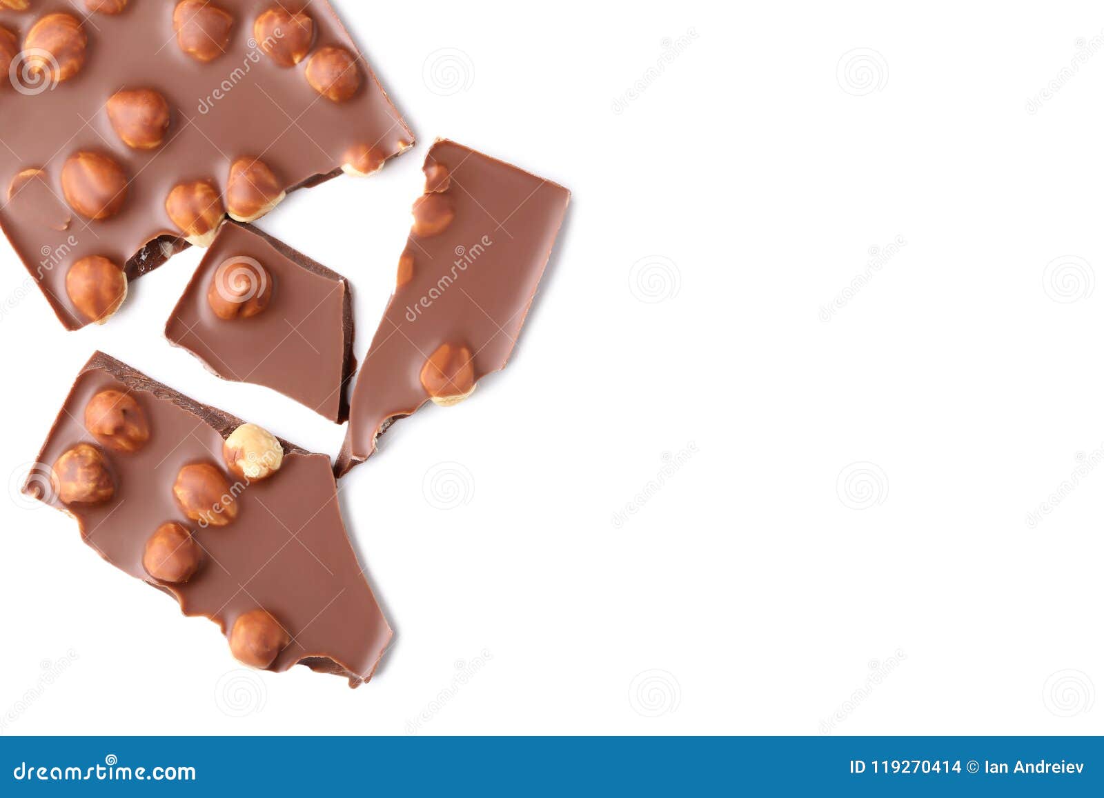 Chocolate Pieces with Hazelnuts Stock Photo Image of cocoa, chocolate