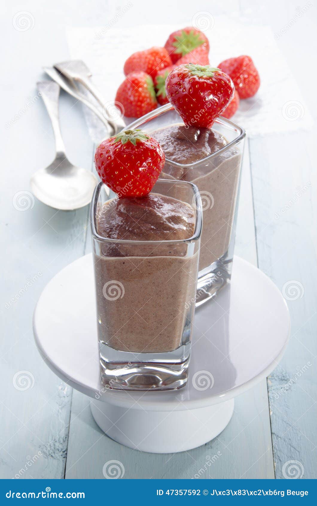 Chocolate Pudding Dessert in a Shot Glass Stock Photo Image of fruit