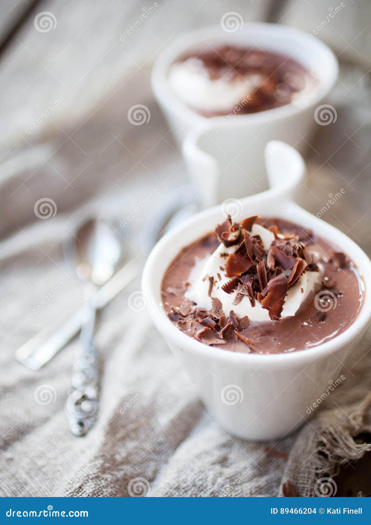 Chocolate pudding stock photo. Image of dessert, melted 89466204