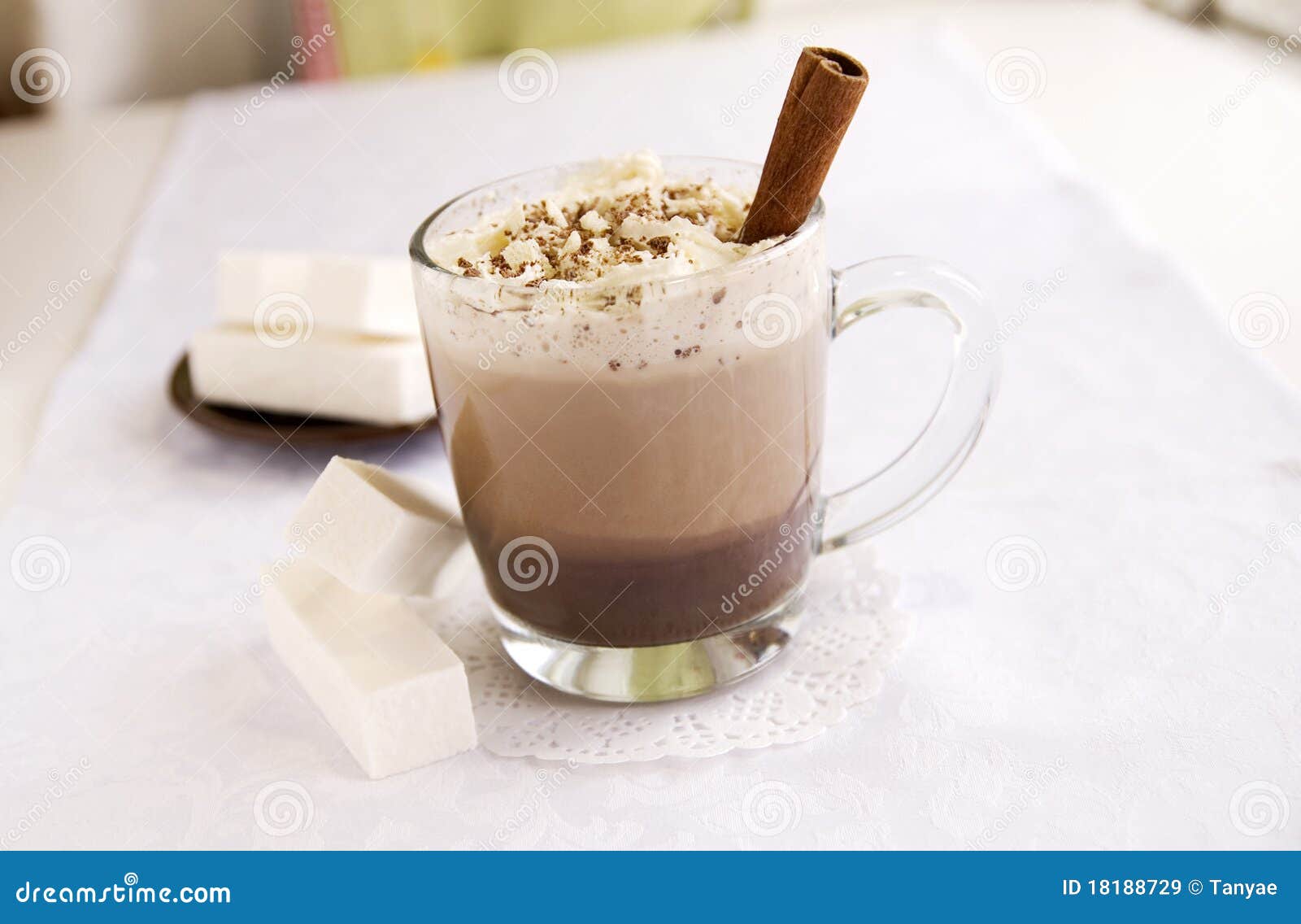 Chocolate Quente Com Marshmallow Imagem de Stock Imagem de creme