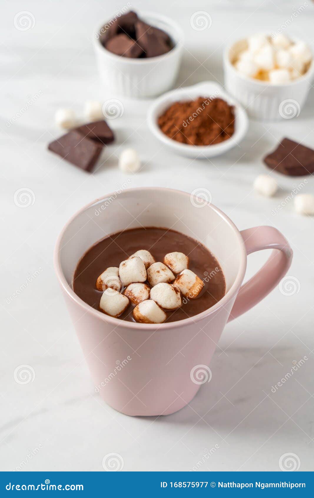 Chocolate Quente Com Marshmallow Imagem de Stock Imagem de alimento