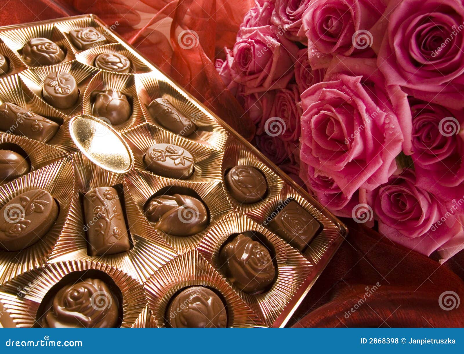 Chocolate & Roses stock photo. Image of chocolate 2868398