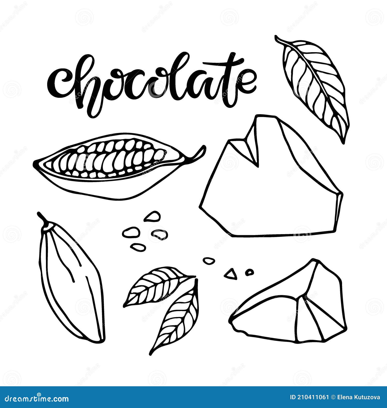 Hand Drawn Vector Sketch Chocolate Isolated Stock Vector (Royalty Free)  1453011404 | Shutterstock