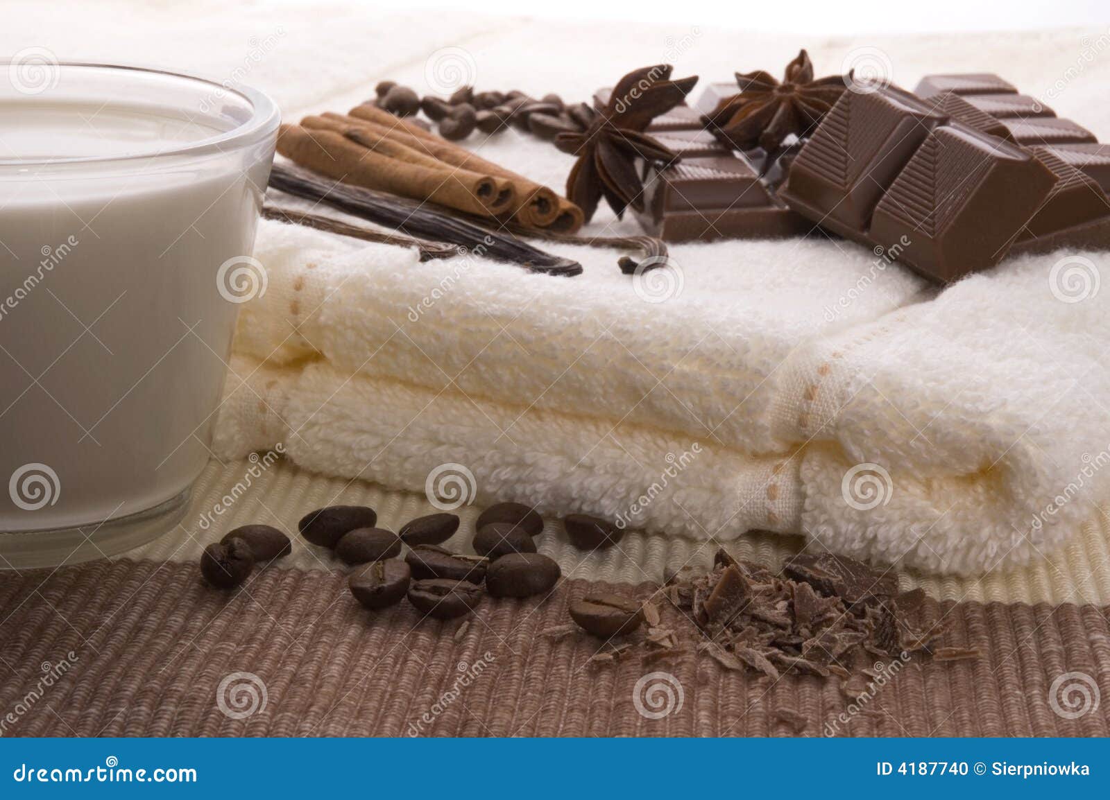 Chocolate spa stock photo. Image of massaging, group, cinnamon 4187740